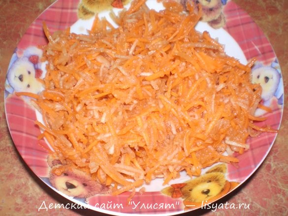 рецепт с фото - салат из морковки с яблоком