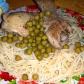курица со спагетти - детское блюдо