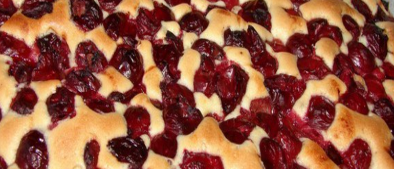 вишневый пирог: рецепт с фото